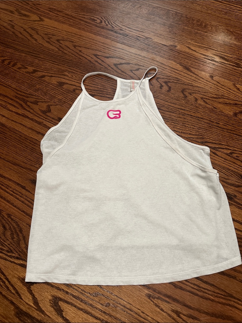 CycleBar Women's White Tank Top with Pink Logo (Free People Movement)